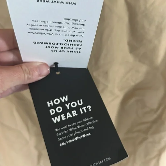 NWT Who What Wear Tan Puff Sleeve Blouse - Picture 5 of 14